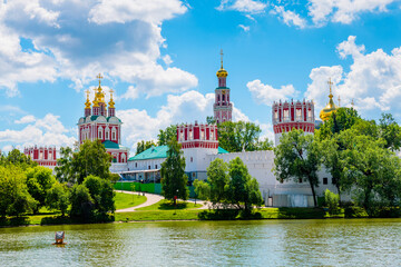 Obraz premium Novodevichiy convent in summer sunny day. Moscow. Russia