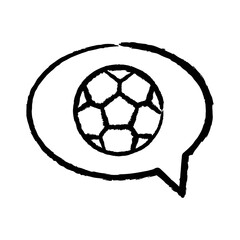 Fototapeta premium Sports chat hand-drawn icon vector graphic illustration