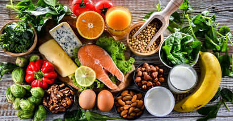 Food products recommended for osteoporosis and healthy bones