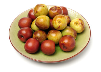 winter jujube on white background