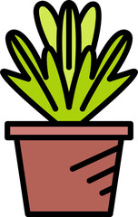 tree in plant pot icon
