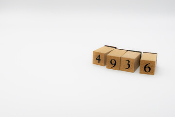 木ブロック　数字　Number　ナンバー　4936