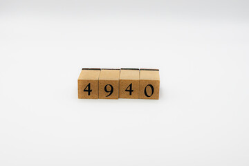 木ブロック　数字　Number　ナンバー　4940