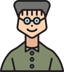nerd and geek character avatar illustration