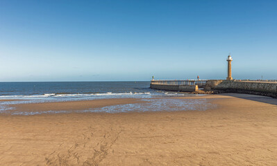 Lighthouse and beach.