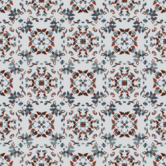 Seamless fractal pattern in vector format for printed fabrics or any other purposes. Every object is grouped base on color so the pattern is editable, tileable and easy to use.
