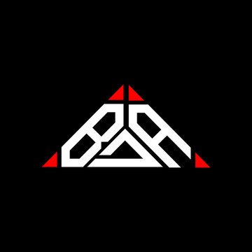 BDA letter logo creative design with vector graphic, BDA simple and modern logo in triangle shape.