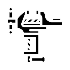 combination hand vice glyph icon vector. combination hand vice sign. isolated symbol illustration