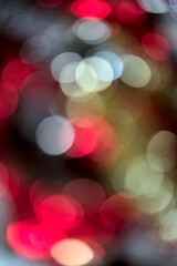 Obraz premium Festive blurry red and white Christmas background