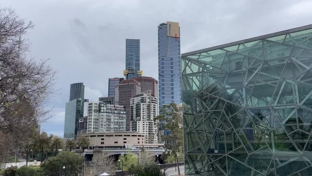 View on the Melbourne city center