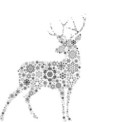 badges, deer and snowflakes, new year,christmas, logo