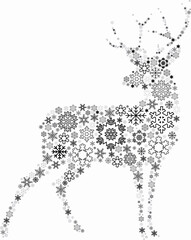 badges, deer and snowflakes, new year,christmas, logo