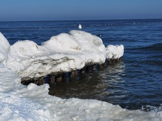 Ostsee im Winter, Schnee, Usedom