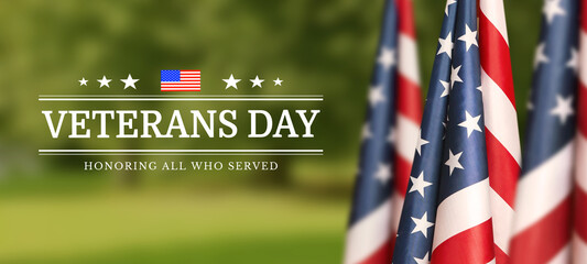 Veterans Day . USA celebration. National flag. - Powered by Adobe