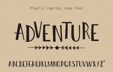 fun capital case sans serif dislplay font - 540432612