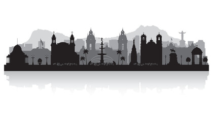 Lima Peru city skyline silhouette