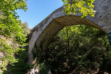 Kokkori bridge over Lourios river in Arcadia, Greece
