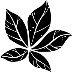linocut style ivy leaf illustration - 540432686