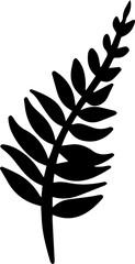 linocut styled fern element