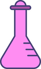 erlenmeyer flask icon illustration
