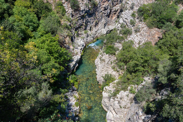 Alfeios river view from Koukos bridge, Arcadia, Greece