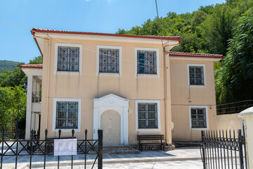 Fototapeta na wymiar Andritsaina public library building in Arcadia, Greece