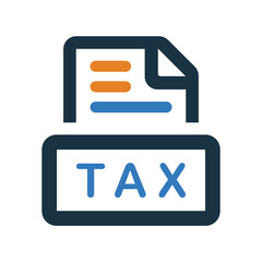 Tax Day icon. Editable vector logo.