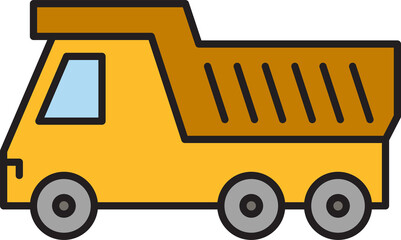lorry truck icon illustration