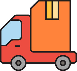 lorry truck icon illustration