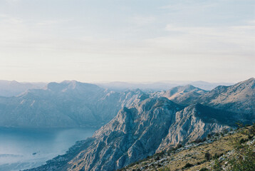 View of the Kotor Bay from the top of the mountain
