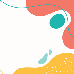 Minimalist handdrawn abstract fluid shape