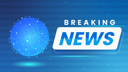 Tech Breaking News Banner Text Design Concept