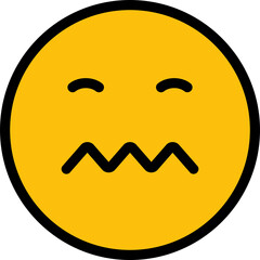 nervous face emoticon illustration