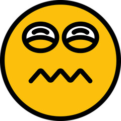 nervous face emoticon illustration