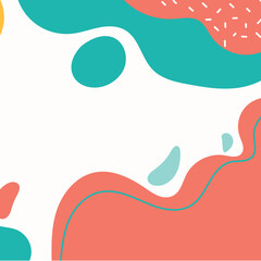 Minimalist handdrawn abstract fluid shape