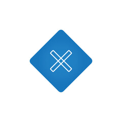 The cross means rejection. Vector illustration.