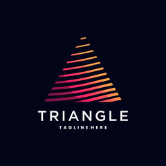 Fototapeta premium triangle logo design illustration