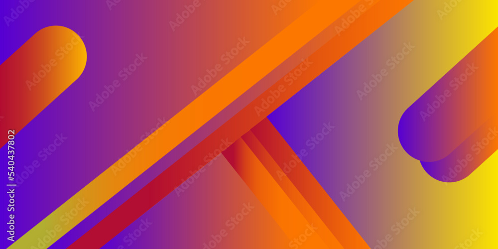 Poster dynamic abstract fluid geometric colorful gradient orange shape background