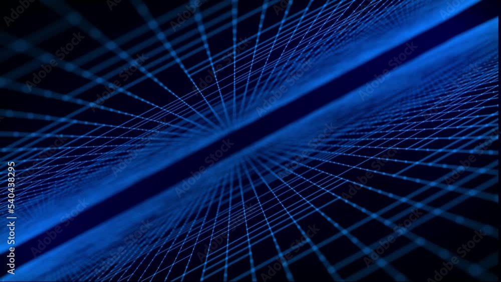 Poster digital technology background. big data visualization. dynamic field of glowing particles. abstract 