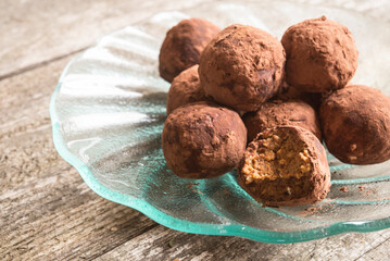sweet potato and chocolate truffles balls