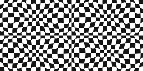 Checkerboard convex pattern. Print and seamless surfaces, design decoration.