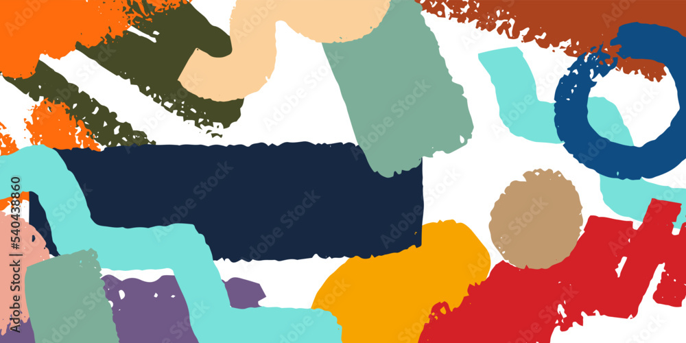 Aufkleber abstract trendy background design with aesthetic random shape pattern for cover, poster, banner, fab
