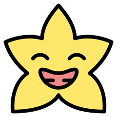 big smile star emoji