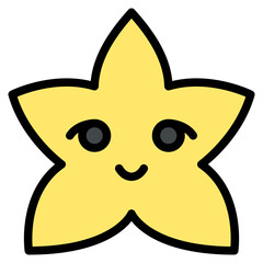 slightly smiling star emoji