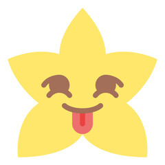 sticking tongue out star emoji