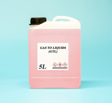 Biofuel in chemical lab in glass bottle Gas to Liquids (GTL)