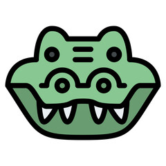 alligator animal face avatar zoo