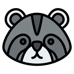 raccoon animal face avatar zoo