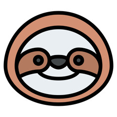 sloth animal face avatar zoo