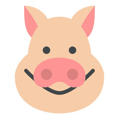 pig animal face avatar zoo